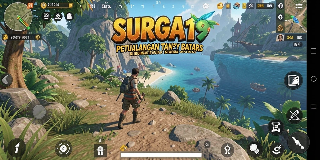 Menampilkan gameplay SURGA19 yang memukau dalam dunia terbuka.