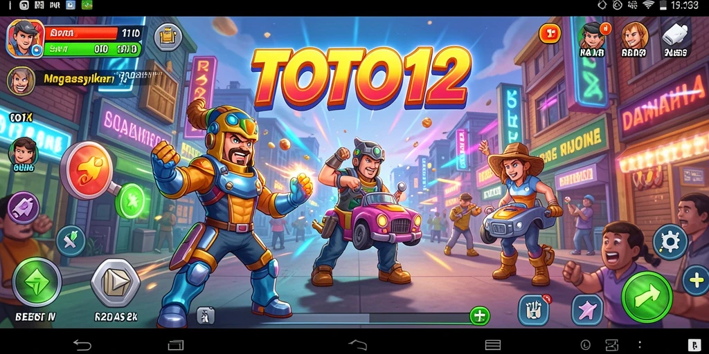 Screenshot utama TOTO12 menampilkan aksi gameplay yang seru dan menarik.